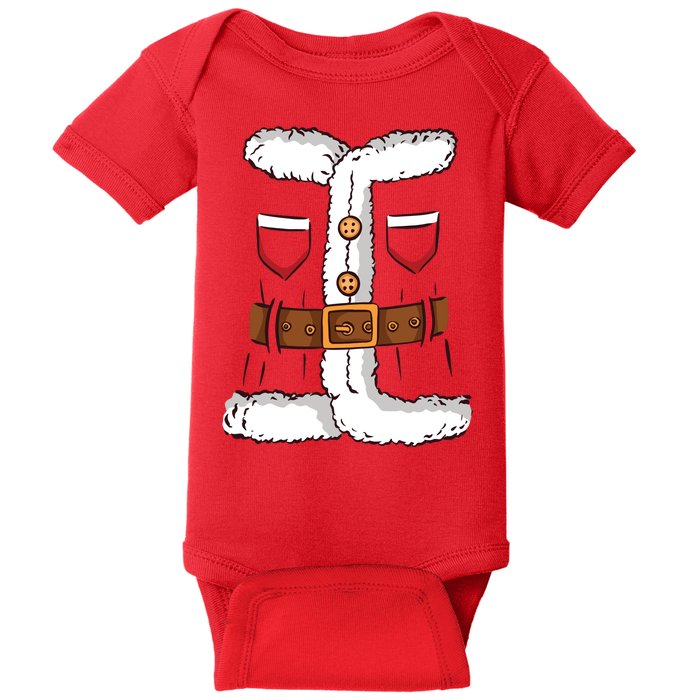 Santa Clause Costume Funny Chrismas Suit Baby Bodysuit