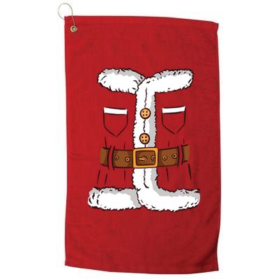 Santa Clause Costume Funny Chrismas Suit Platinum Collection Golf Towel