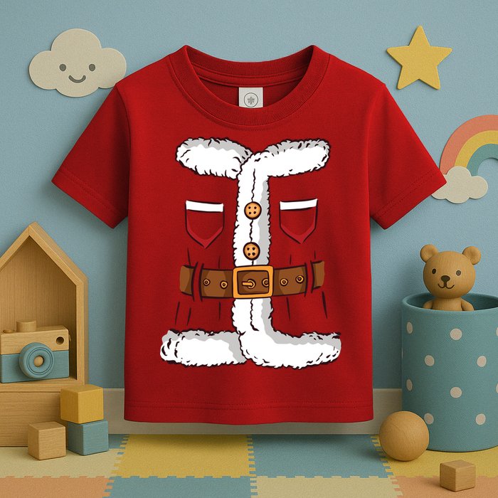 Santa Clause Costume Funny Chrismas Suit Toddler T-Shirt