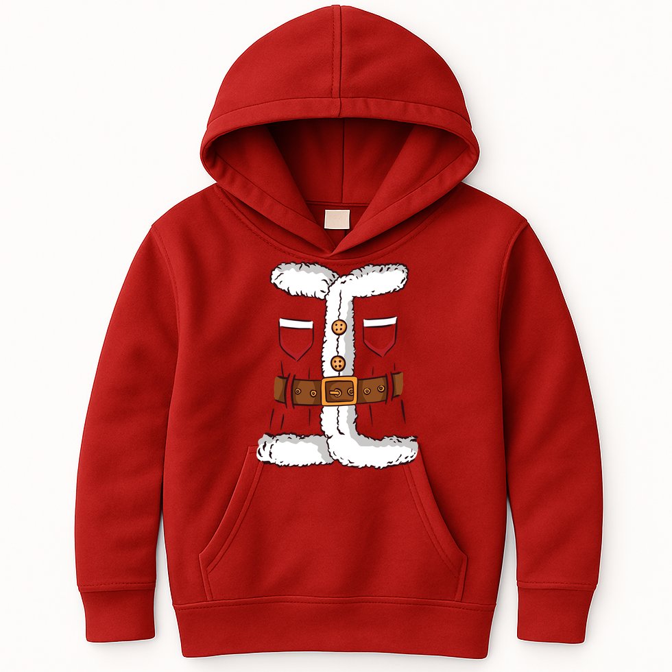 Santa Clause Costume Funny Chrismas Suit Kids Hoodie