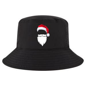 Santa Clause Mustache Beard Hat Cool Comfort Performance Bucket Hat