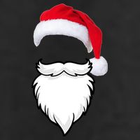 Santa Clause Mustache Beard Hat Cool Comfort Performance Bucket Hat