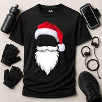 Santa Clause Mustache Beard Hat Performance Shirt