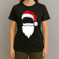 Santa Clause Mustache Beard Hat T-Shirt
