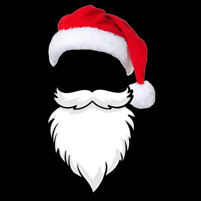 Santa Clause Mustache Beard Hat T-Shirt