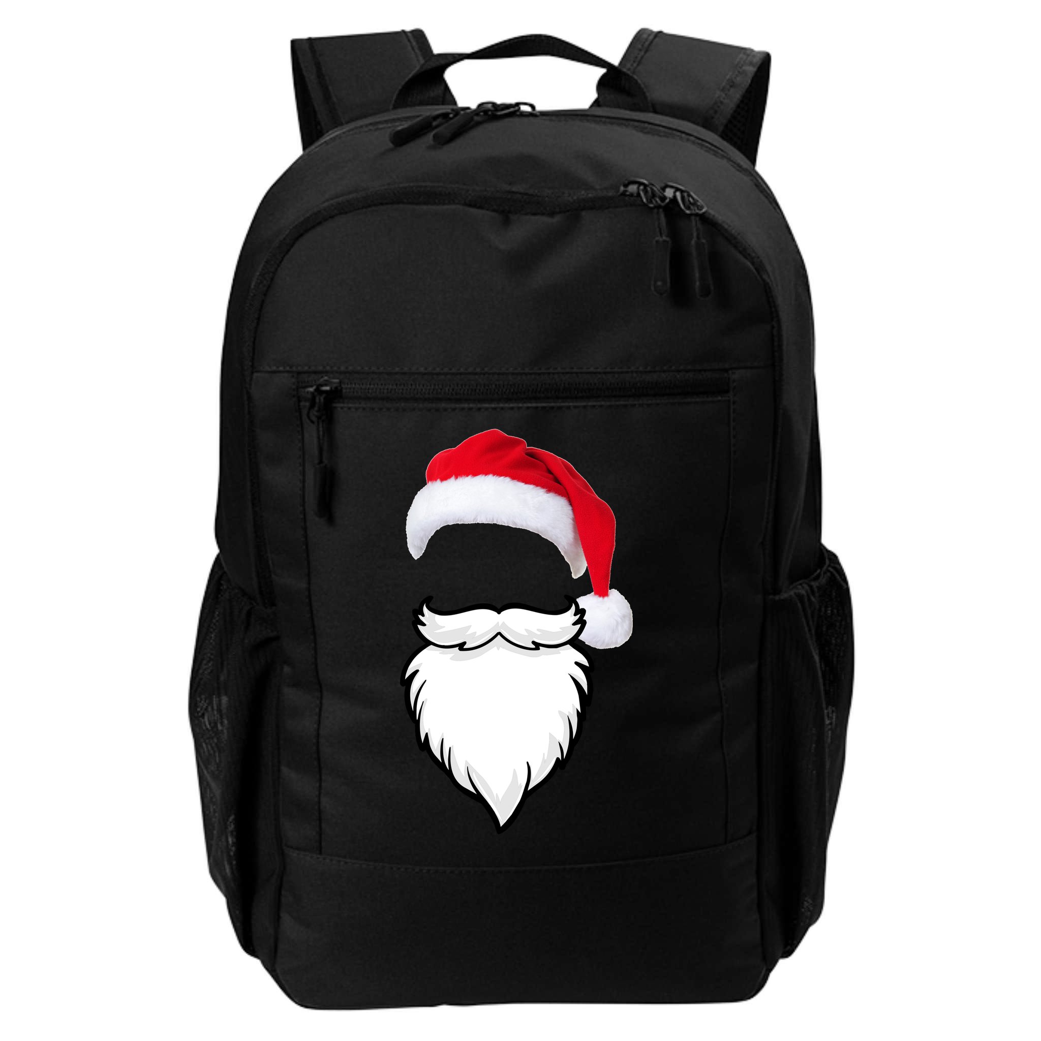 Santa Clause Mustache Beard Hat Backpack