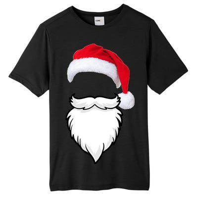 Santa Clause Mustache Beard Hat Tall Fusion ChromaSoft Performance T-Shirt