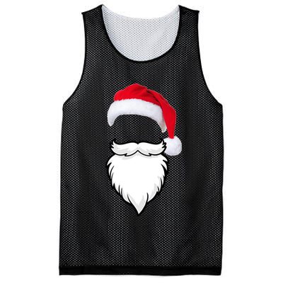 Santa Clause Mustache Beard Hat Mesh Reversible Basketball Jersey Tank