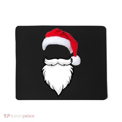 Santa Clause Mustache Beard Hat Mousepad