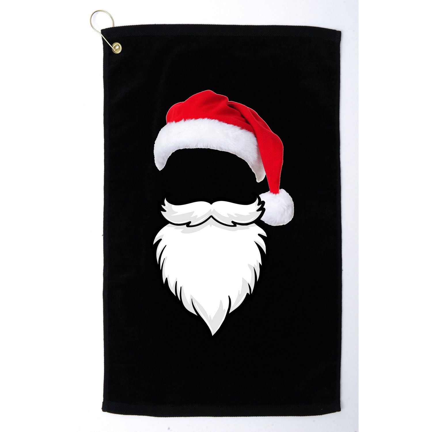 Santa Clause Mustache Beard Hat Golf Towel