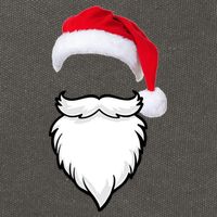 Santa Clause Mustache Beard Hat Cotton Canvas Backpack