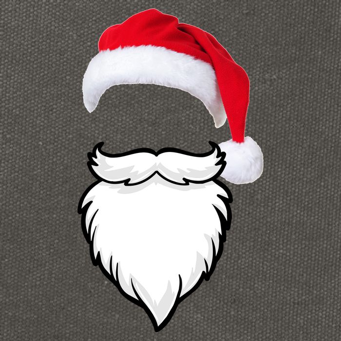 Santa Clause Mustache Beard Hat Cotton Canvas Backpack
