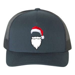 Santa Clause Mustache Beard Hat Yupoong Adult 5-Panel Trucker Hat