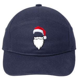 Santa Clause Mustache Beard Hat 7-Panel Snapback Hat