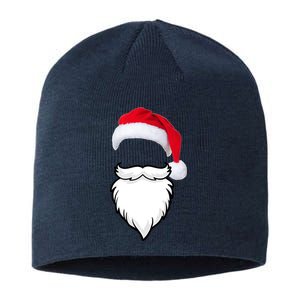 Santa Clause Mustache Beard Hat Sustainable Beanie