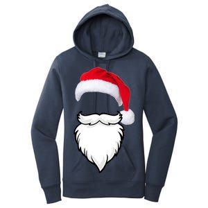 Santa Clause Mustache Beard Hat Women's Pullover Hoodie