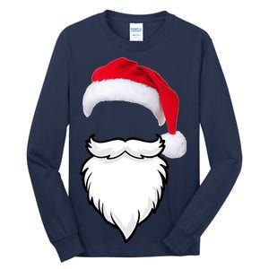 Santa Clause Mustache Beard Hat Tall Long Sleeve T-Shirt