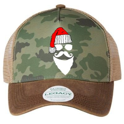 Santa Clause Mustache Face Legacy Tie Dye Trucker Hat