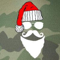 Santa Clause Mustache Face Legacy Tie Dye Trucker Hat