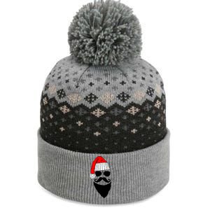 Santa Clause Mustache Face The Baniff Cuffed Pom Beanie