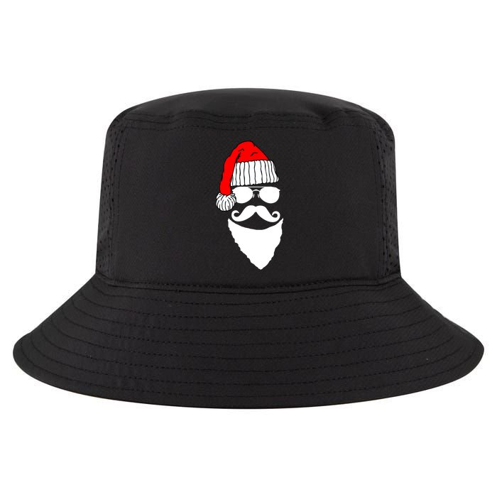Santa Clause Mustache Face Cool Comfort Performance Bucket Hat
