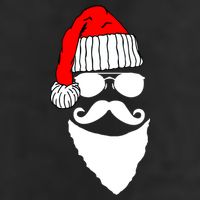 Santa Clause Mustache Face Cool Comfort Performance Bucket Hat