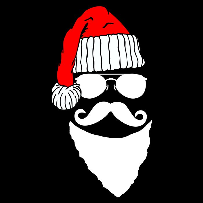 Santa Clause Mustache Face Apron