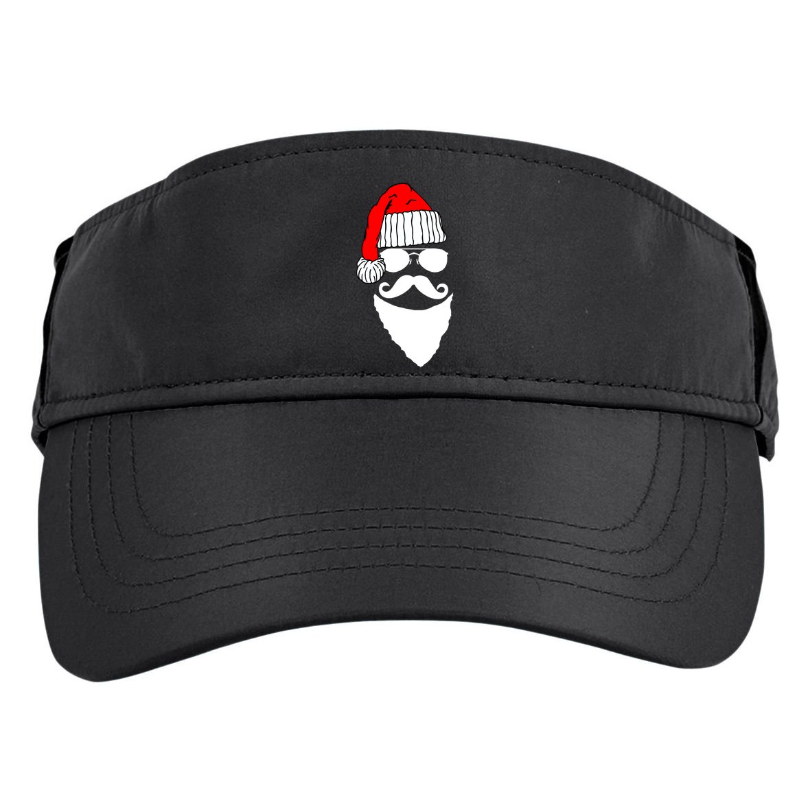 Santa Clause Mustache Face Adult Drive Performance Visor