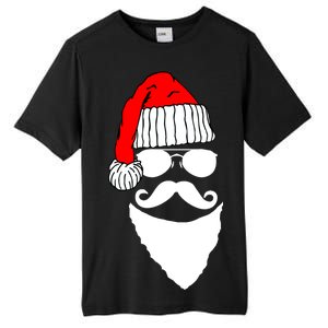 Santa Clause Mustache Face Tall Fusion ChromaSoft Performance T-Shirt