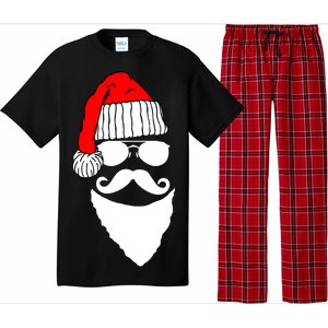 Santa Clause Mustache Face Pajama Set