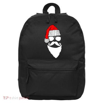 Santa Clause Mustache Face 16 in Basic Backpack