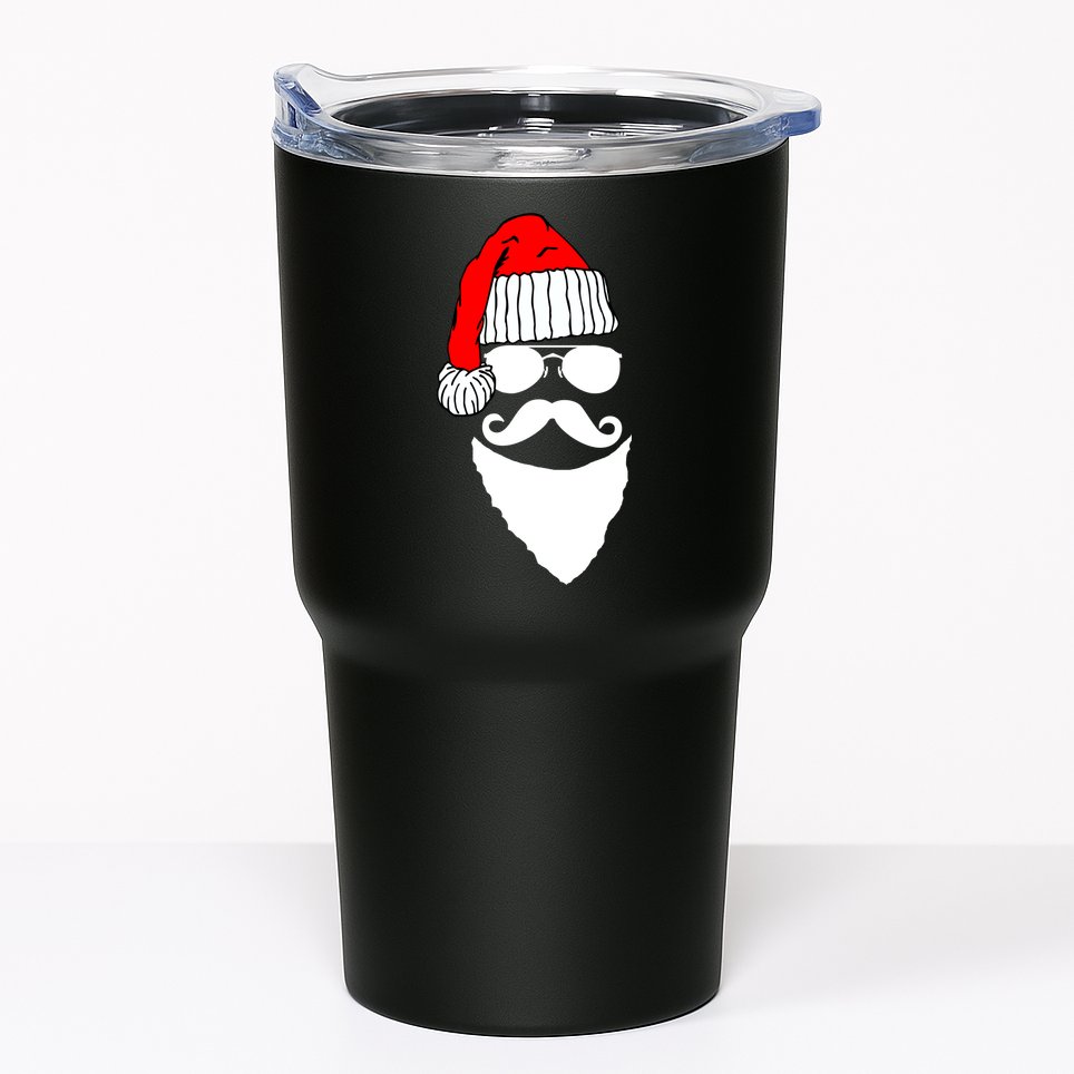 Santa Clause Mustache Face Tumbler