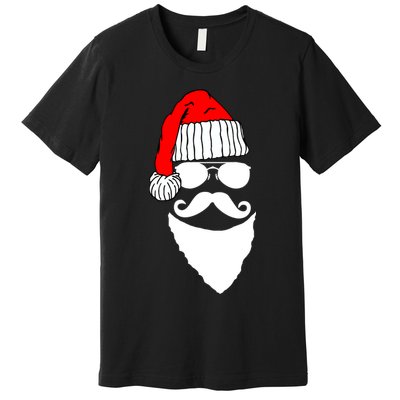 Santa Clause Mustache Face Premium T-Shirt