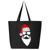 Santa Clause Mustache Face 25L Jumbo Tote