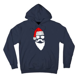 Santa Clause Mustache Face Hoodie