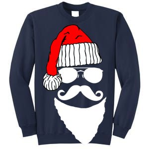 Santa Clause Mustache Face Sweatshirt