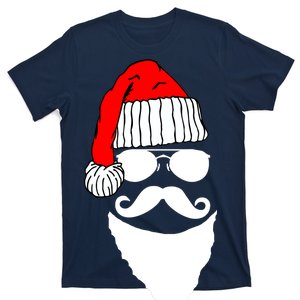 Santa Clause Mustache Face T-Shirt