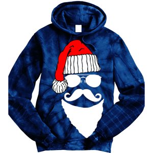 Santa Clause Mustache Face Tie Dye Hoodie