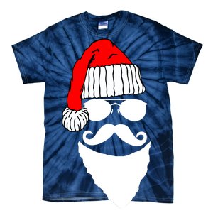 Santa Clause Mustache Face Tie-Dye T-Shirt