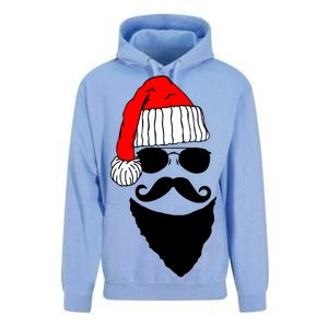 Santa Clause Mustache Face Unisex Surf Hoodie