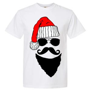 Santa Clause Mustache Face Garment-Dyed Heavyweight T-Shirt