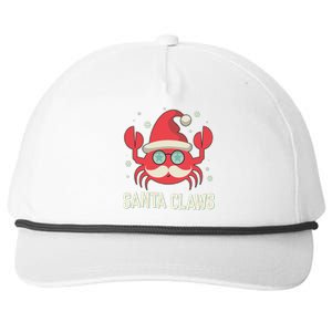 Santa Claw Crab Funny Christmas Snapback Five-Panel Rope Hat