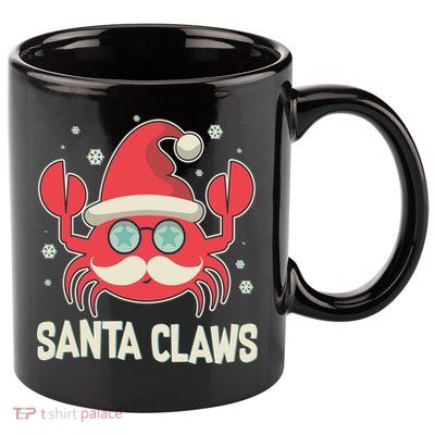 Santa Claw Crab Funny Christmas 11oz C Handle Ceramic Mug