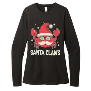 Santa Claw Crab Funny Christmas Womens CVC Long Sleeve Shirt