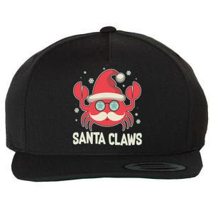 Santa Claw Crab Funny Christmas Wool Snapback Cap