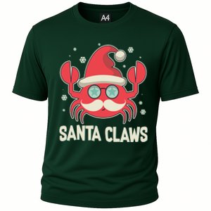 Santa Claw Crab Funny Christmas Cooling Performance Crew T-Shirt