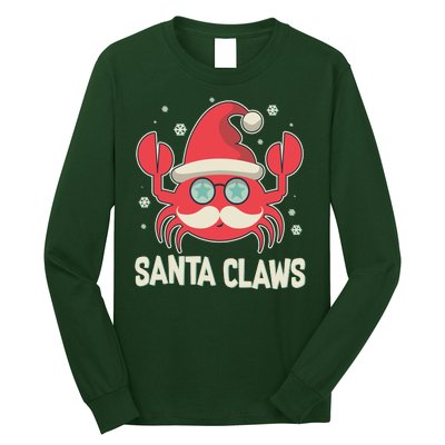 Santa Claw Crab Funny Christmas Long Sleeve Shirt