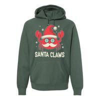 Santa Claw Crab Funny Christmas Premium Hoodie