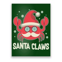 Santa Claw Crab Funny Christmas Poster