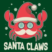 Santa Claw Crab Funny Christmas Poster